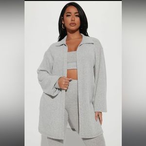 Easy weekend 3 piece grey cardigan set